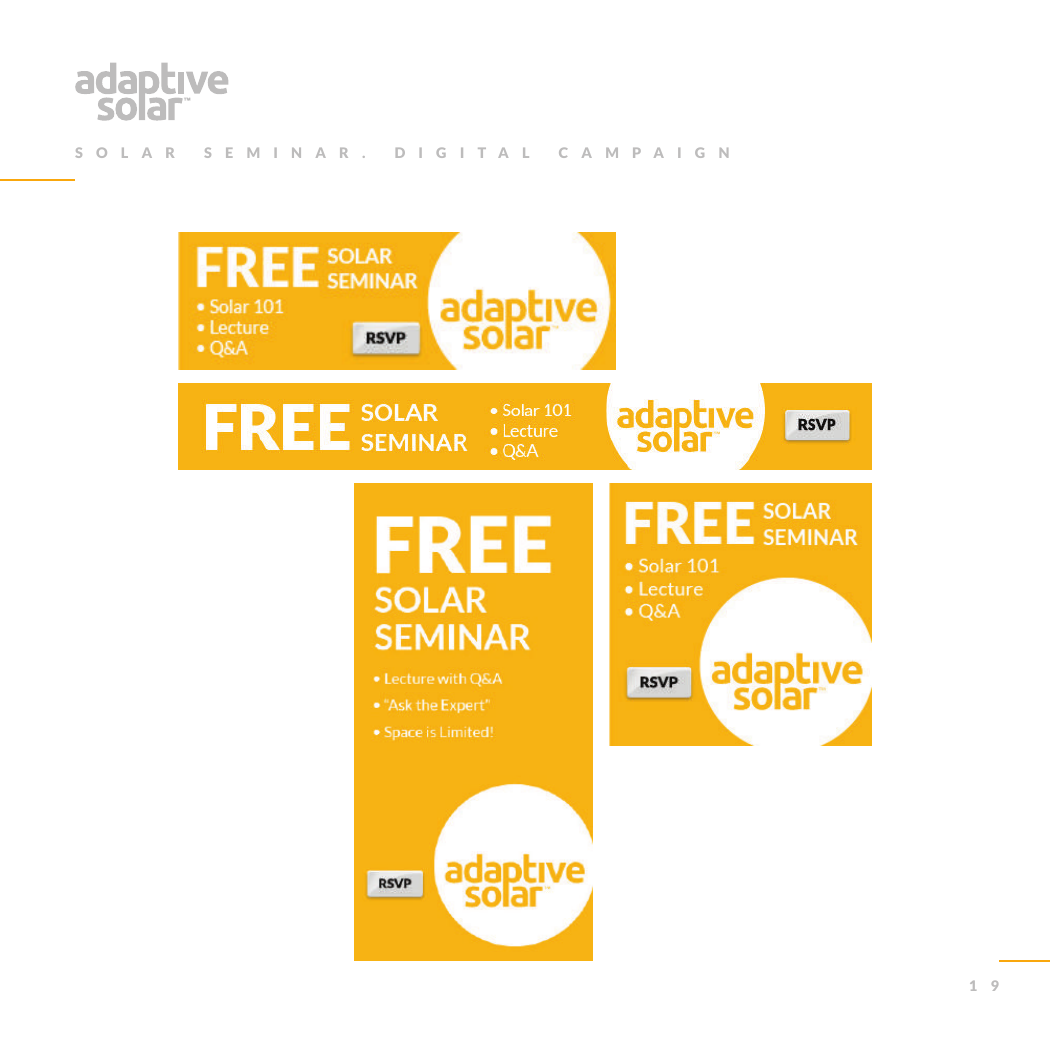 Free Solar Seminar. Digital campaign