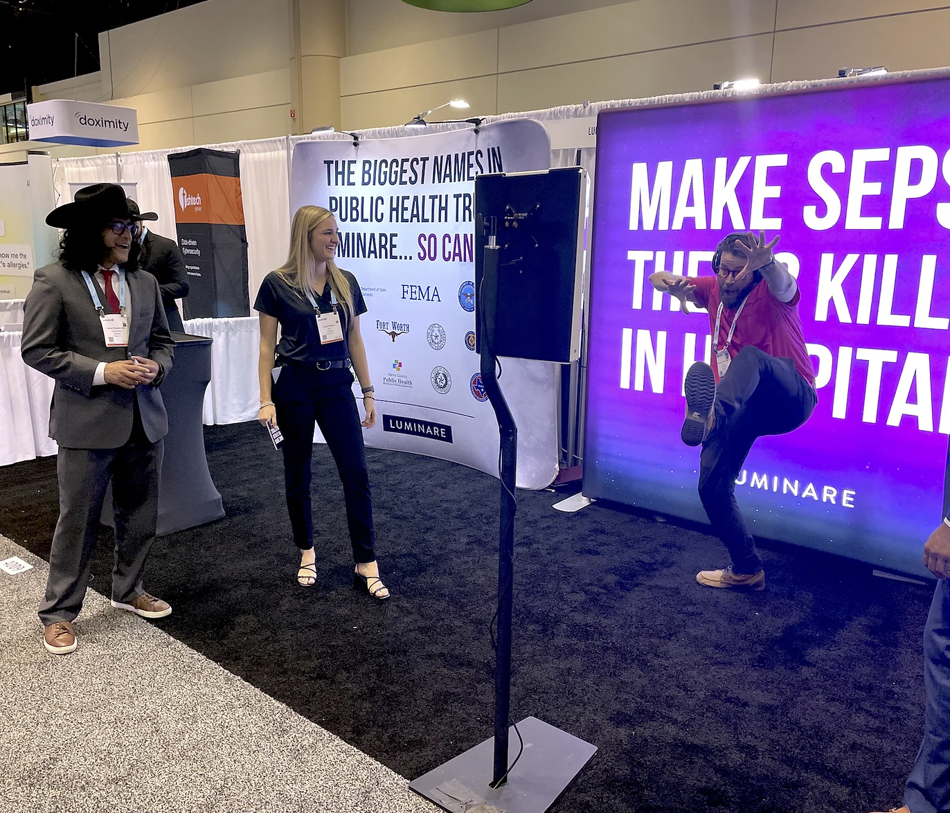 Luminare Health. Conference booth
