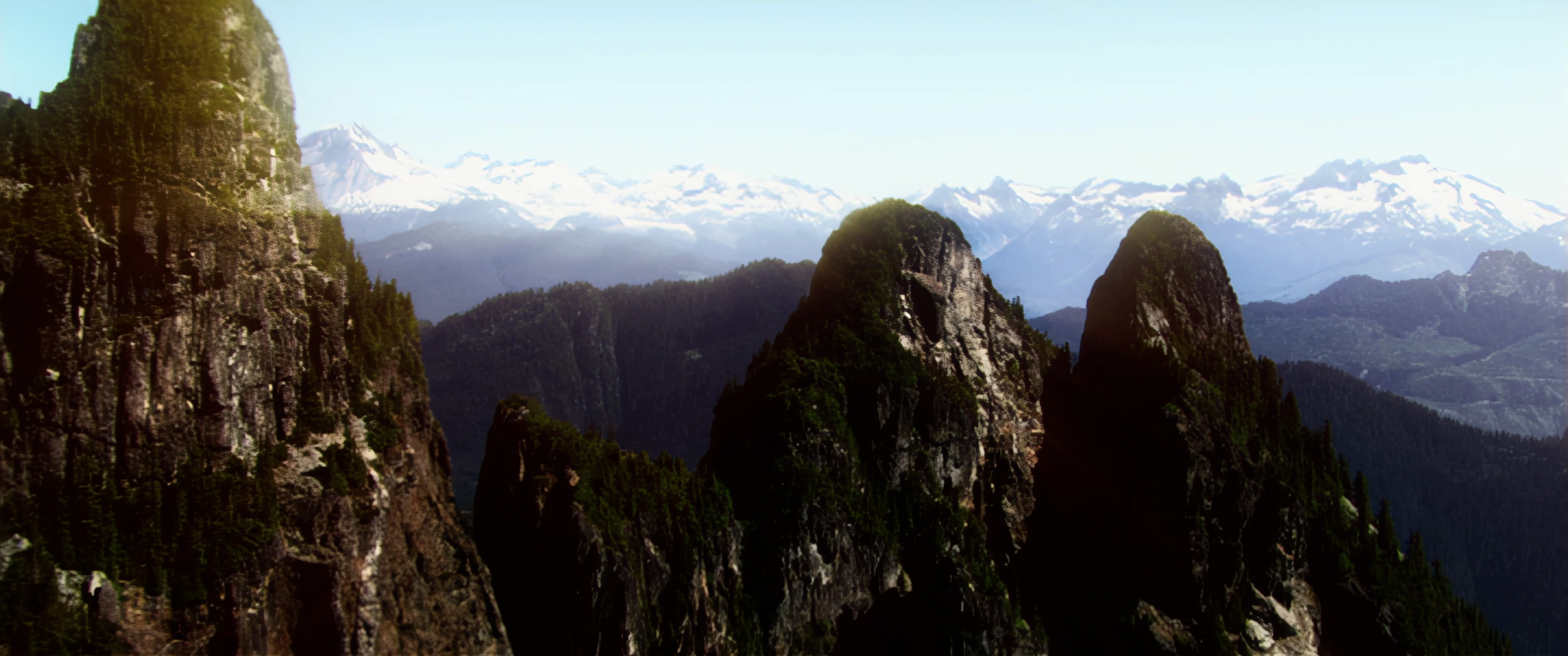 Micah Stampley. I Believe, opening mountain range establishing shot