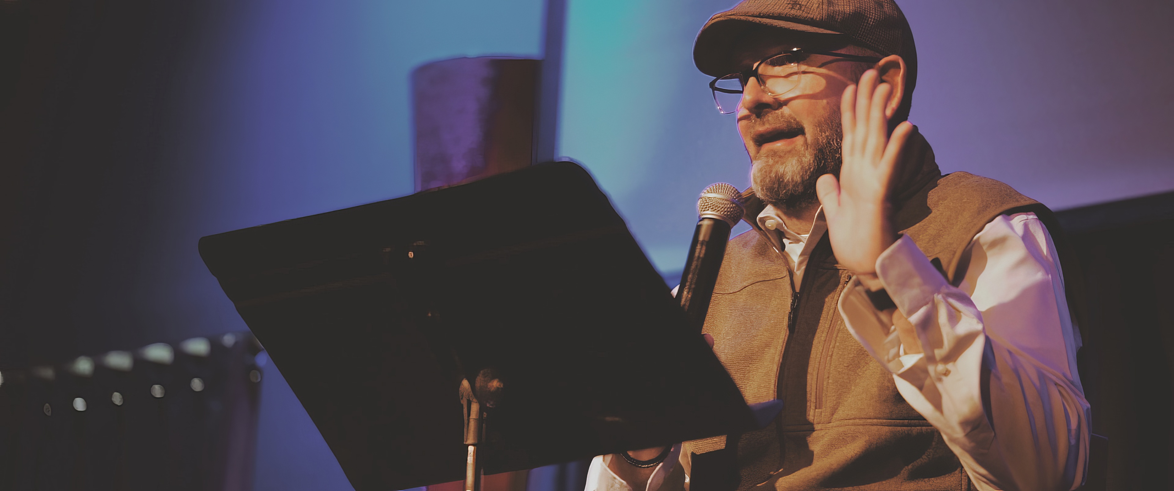 Aaron Edwards leading ReTurn Church. Upstairs sanctuary
