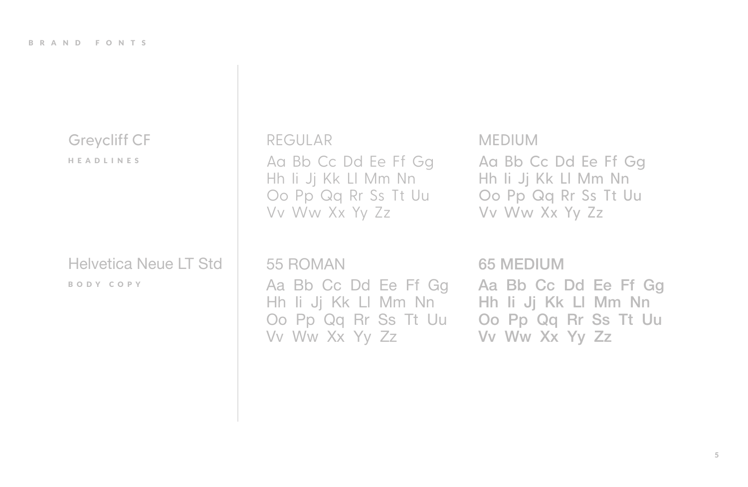 TRC. Typography system