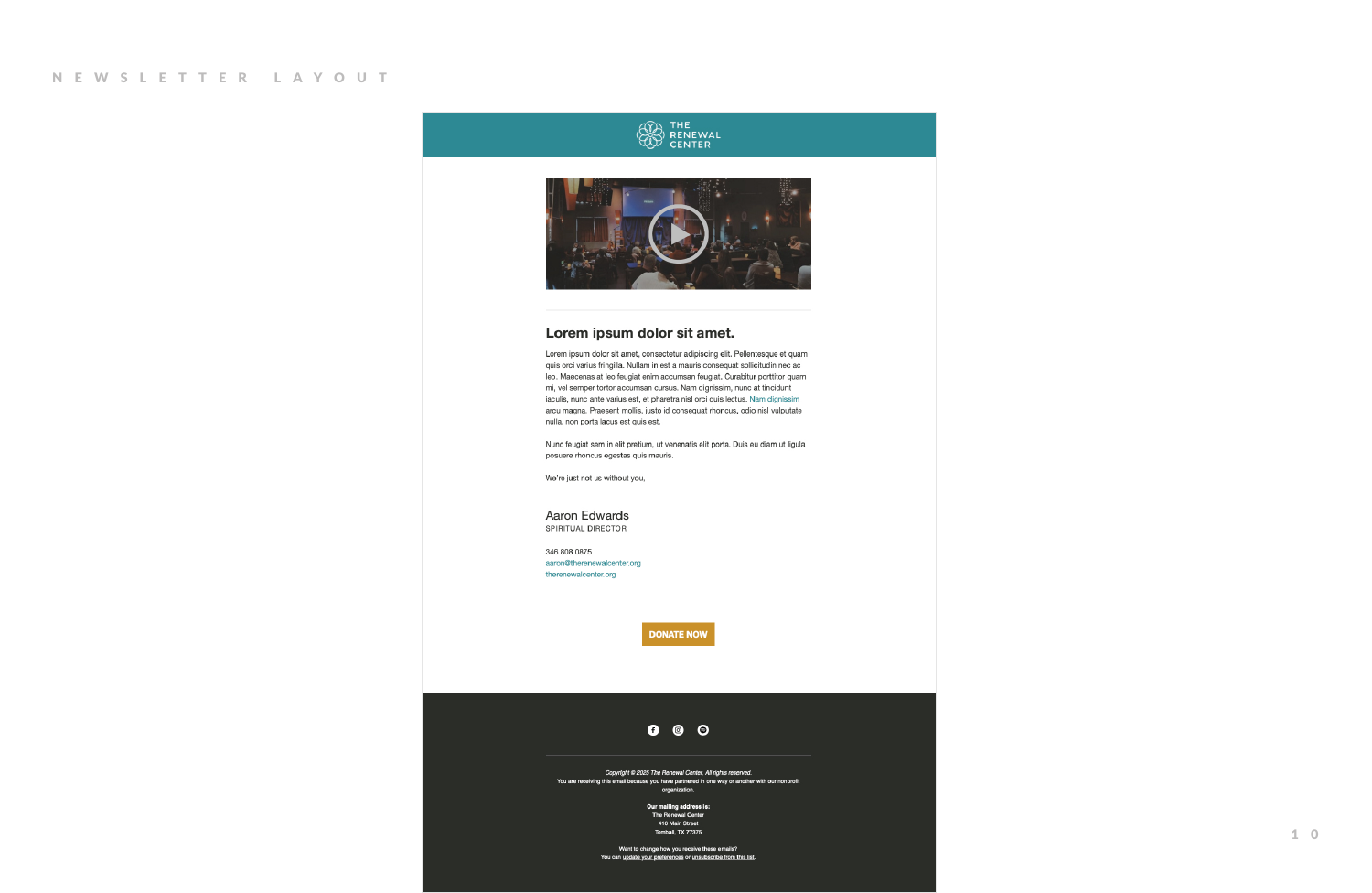 TRC. Newsletter template