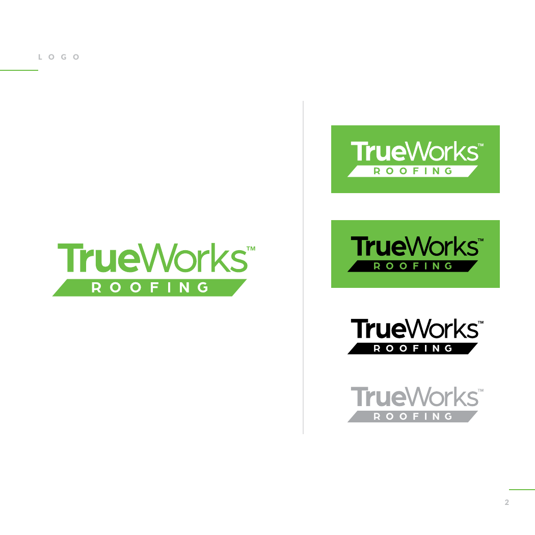 TrueWorks brand guidelines. Page 2