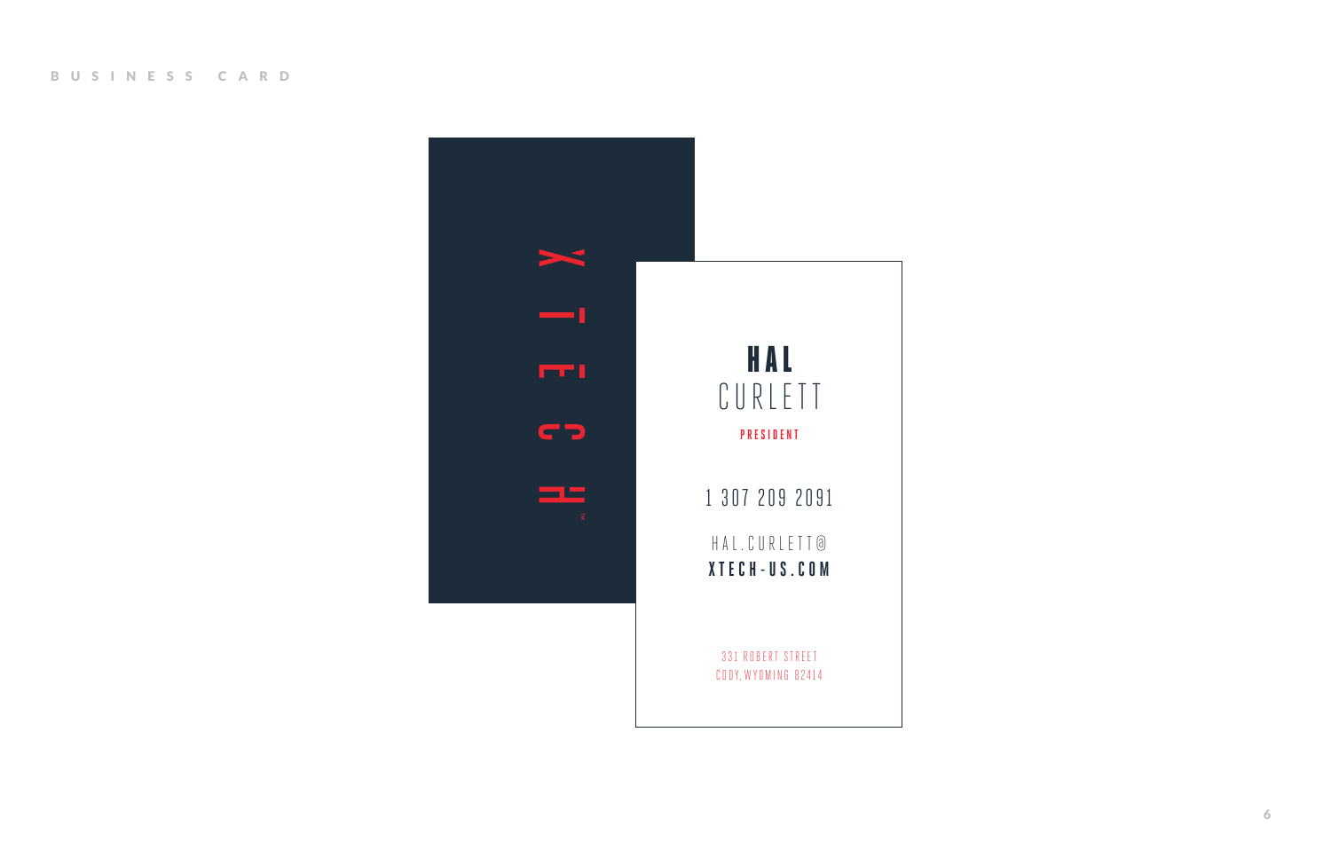 Business card. Hal Curlett, President