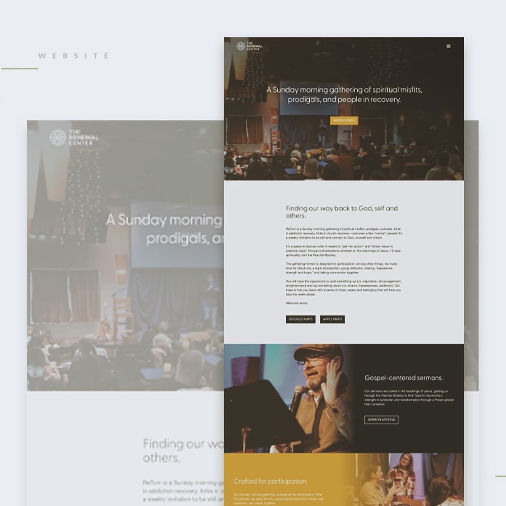 The Renewal Center · Website — Sunday Gathering